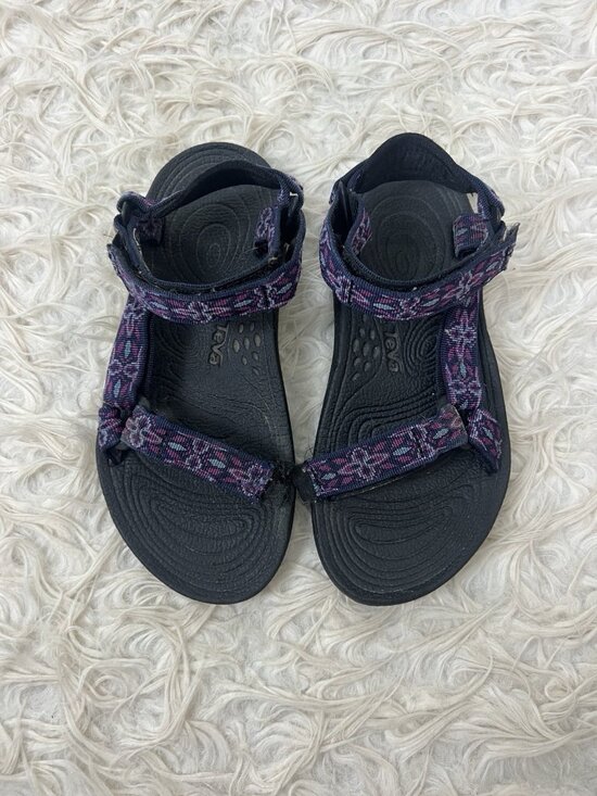 Teva Hurricane Sport Outdoor Sandals Gladiator Style Blue & Purple Womens Size 8 - Picture 1 of 9